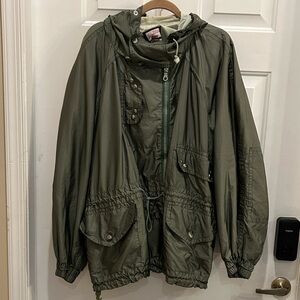 Olive Military Field Jacket with Hood
